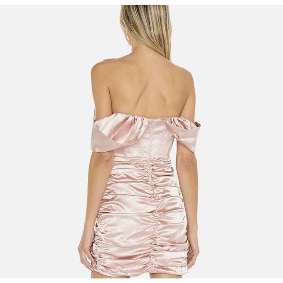 Superdown Aurora Corset Mini Dress in Blush XS - Picture 3 of 7